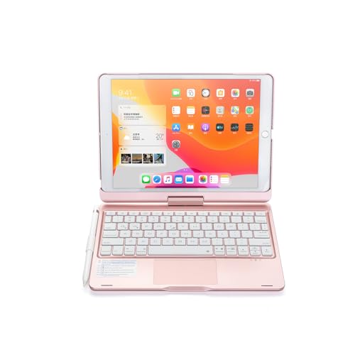 360°] iPad10.2L[{[hP[X ^b`pbh obNCgt iPad9/iPad8/iPad7/iPad Air3/Pro10.5 ʗpL[{[hJo[ ̌^ 180°] ܂ yz_[t I[gX[v KPC