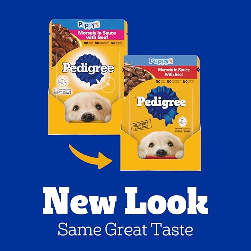 Pedigree Puppy Morsels Wet Dog Food Pouch, Beef, 3.5 oz, 16 Count - image 2