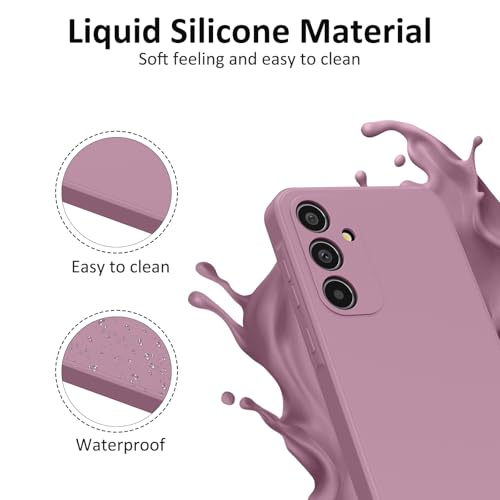 Image of Tobfit Silicone Phone Case for Samsung Galaxy A35, Durable Shockproof Phone Cover for Samsung Galaxy A35(Rose Purple)