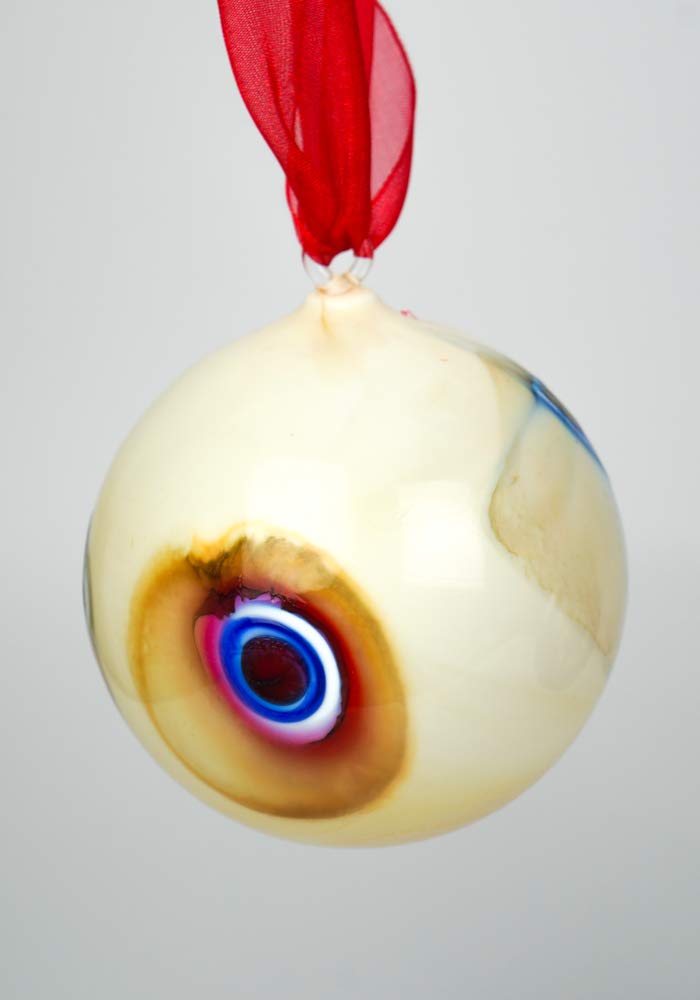 MadeMuranoGlass Tris Palline di Natale in Vetro soffiato di Murano