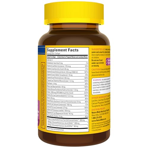 Nature Made Prenatal Vitamins for Women with Folic Acid + DHA, 60 Softgels - image 9