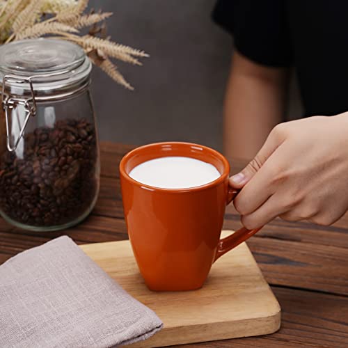 Boboym Coffee Mugs,Orange Coffee Mug Set Of 6, 12 Oz Ceramic Coffee Cups With Handle, Large Coffee Mugs For Coffee,Tea,Party #TOP3