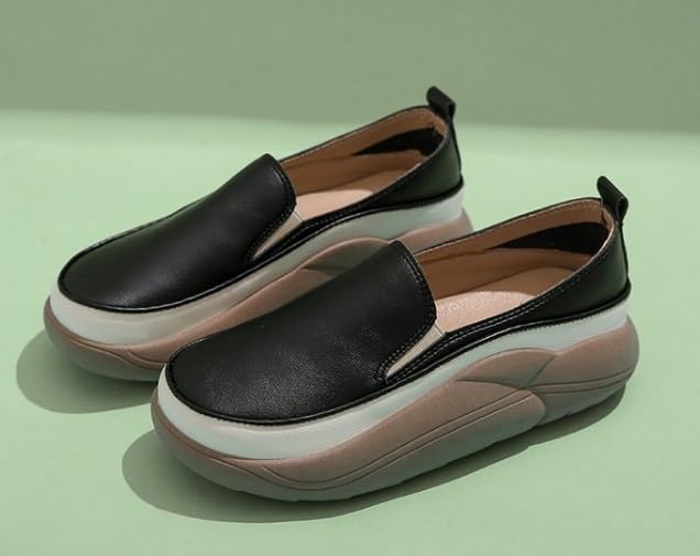 Loafers for Women Platform Casual Slip On Shoes Fashion Platform Loafers Platform Round Toe Comfortable Walking Shoes Casual Shoes3