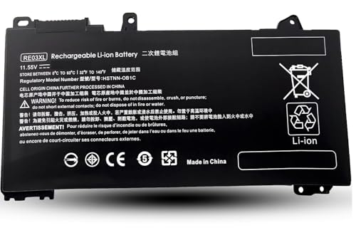 Batterie RE03XL RF03XL Lithium-Polymère haute capacité pour HP ProBook
