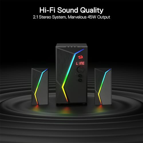 Altavoces 2.1 Redragon GS520-PRO con Bluetooth FM USB SD y AUX 3