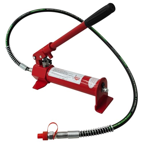 HayWHNKN 4 Ton Hydraulic Jack Auto Body Frame Repair Kit with Pressure Gauge Hydraulic Porta Power Kit with Storage Case for Car Truck Rpair