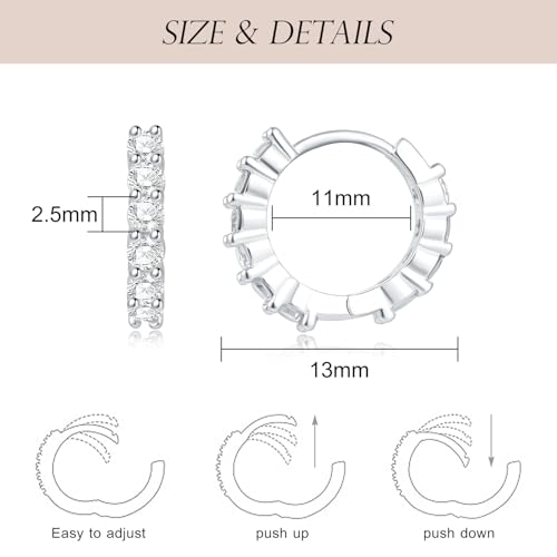 high carbon diamond Stud Earrings for Women,Hypoallergenic S925 Sterling Silver Studs D Color Clarity Round Cut Lab Created Diamond Earrings2