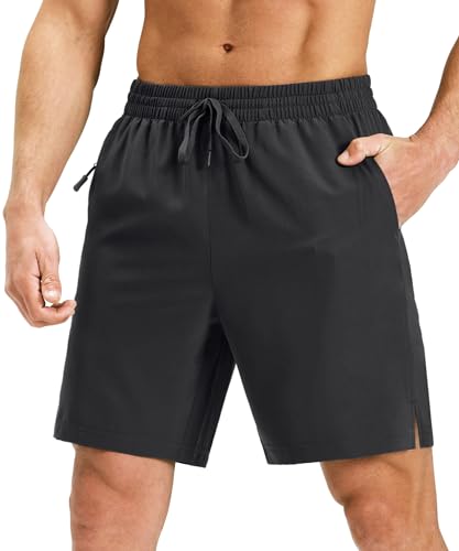 Ksmien Men's Running Shorts 7 Inch with Zipper Pockets Quick Dry Lightweight Athletic Shorts for Workout Gym Basketball2