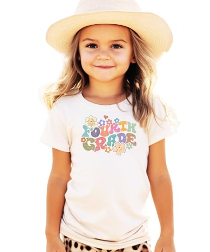 4th Grade Groovy Daisy First Day of School T-Shirt Back to School 1st Day of School Outfit