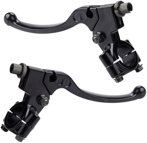 CNCMOTOK Left Right 7/8" 22mm Clutch Brake Handle Levers Perch Compatible with Honda XR80 XR100 CRF70 CRF80 CRF100 Pit Dirt Motor Bike Motocross