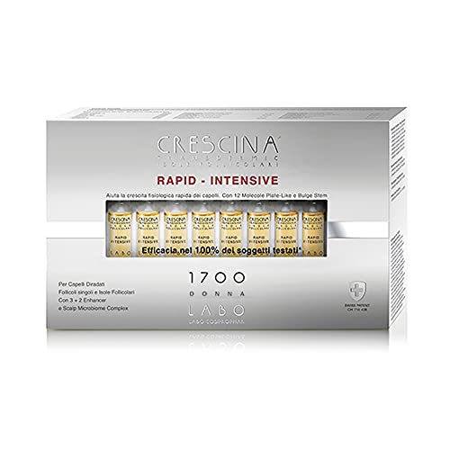 Crescina Perte de Cheveux Iles Folliculaires 1700 Femme 40 Ampoules Labo