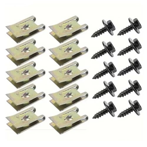 Clips metálicos en forma de U para modificación de parachoques de coche y molduras 1