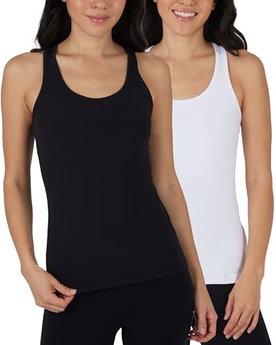 Image of Yogalicious Womens Lightweight Tank Top Soft Racerback Workout Yoga Sleeveless Quick Dry Top