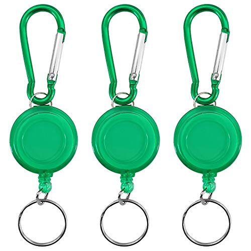 Juego de 3 llaves JoJo con mosquetón,soporte para pasaporte de esquí,color verde
