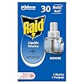 Raid Liquido Elettrico Antizanzare Comuni e Tigre, Ricarica, Inodore, 1 Confezione da 21ml, 30 Notti
