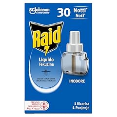 Raid Liquido Elettrico Antizanzare Comuni e Tigre, Ricarica, Inodore, 1 Confezione da 21ml, 30 Notti