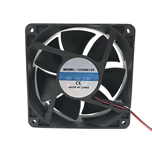 Ventilador de refrigeración 12V 12038 para ventilar armarios de cultivo y proyectos de electrónica