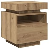 【Lumières LED RVB :】 cette armoire de chevet dispose de lumières LED RVB, qui ont différents menus pour changer la couleur des lumières et laisser la couleur s'ajuster automatiquement.