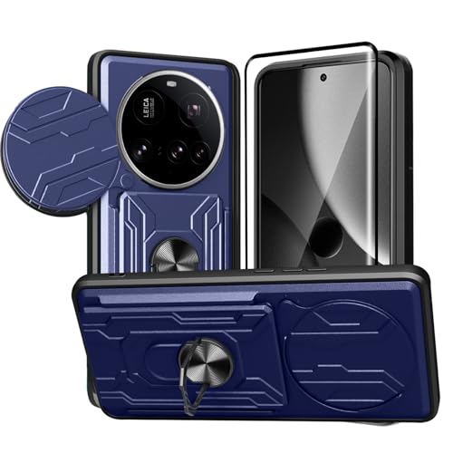 Hülle Für Xiaomi 15 Ultra 5G Mit Schutzfolie - Kameraschutz, Metall-Ringständer, Kartenfach