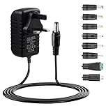 5V 2A Power Adapter Universal Power Supply with 8 DC Connectors Multi Plug AC to DC 5V Adaptor for LED Strip Lights Android TV Box Router Speaker and Tablet more Home Appliances