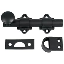 4 in. Heavy Duty Dutch Door Bolt, Black - Solid