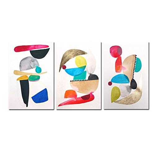 Poster abstrait scandinave grand format 70x100 cm salon modern