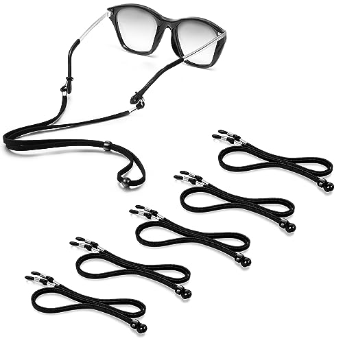 Purffy - Glasses Strap, 6 Pcs Adjustable Sunglasses Strap for Men Women, Anti-Slip Eyeglass Strap for Most Sunglasses, Eyeglasses