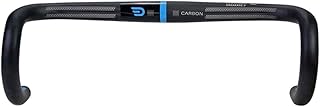 Barra de fibra de carbono para manillar de bicicleta de carretera, diámetro de la abrazadera 400/420 mm de ancho, 177 g, ligero, para bicicletas de grava, color negro (azul 400 mm)