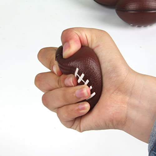 Zimbro 12Pack 4Inch Footballs Stress Relief Ball For Classroom Prizes Mini Foam Sports Balls Football Party Decorations Carnival Classroom Prizes Football Goodie Bag Stuffers #TOP3