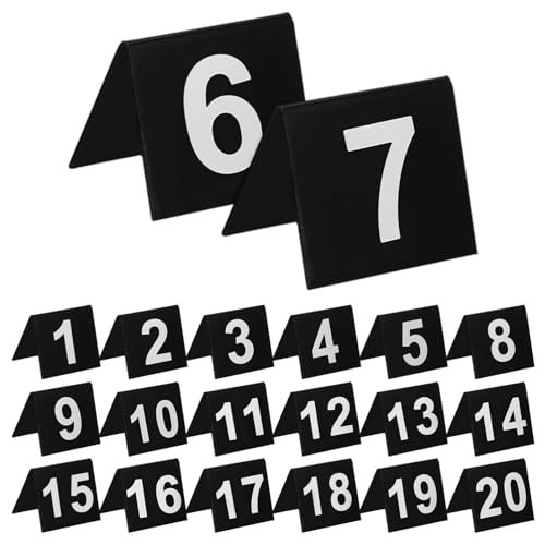 JECOMPRIS 20pezzi Numeri Di Tavolo v Per Matrimoni e Eventi Segnaposto Eleganti Per Ricevimenti Design Doppio Faccia Facili Da Pulire e Riutilizzabili