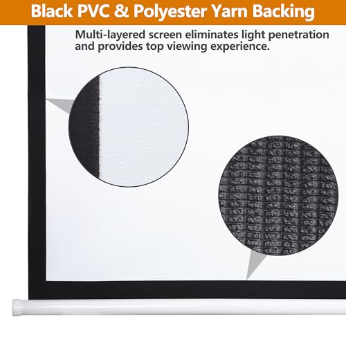 image for SUPER DEAL 72'' 4:3 HD Projection Screen Foldable Anti-Crease Portable