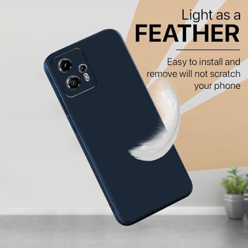 Image of Back Cover for Motorola Moto G13 4G / G23 4G | Full Camera Protection | Premium Liquid Silicon Case | Flexible Bumper Case for Motorola Moto G13 4G / G23 4G (Dark Blue)