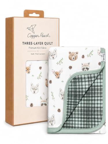 Image of Copper Pearl Jumbo 3-Layer Baby Blanket: Soft Baby Quilts for Boys and Girls | Breathable, Cozy, Toddler Blanket | Baby Quilt for Newborns | 46x46 Premium Polyester /Rayon | Wilder