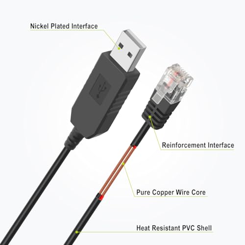 Lenink AW9553 Usb To Rj11 Radar Detector Cable Compatible With Uniden R1 R3 R7 Dfr7 Dfr8 thumb #3