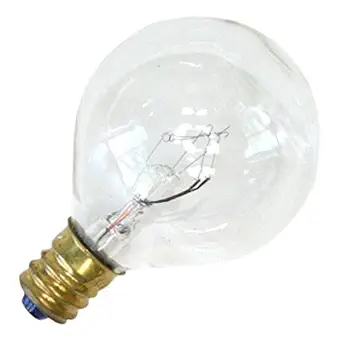 Satco S3847 120V Candelabra Base 40-Watt G12.5 Light Bulb, Clear