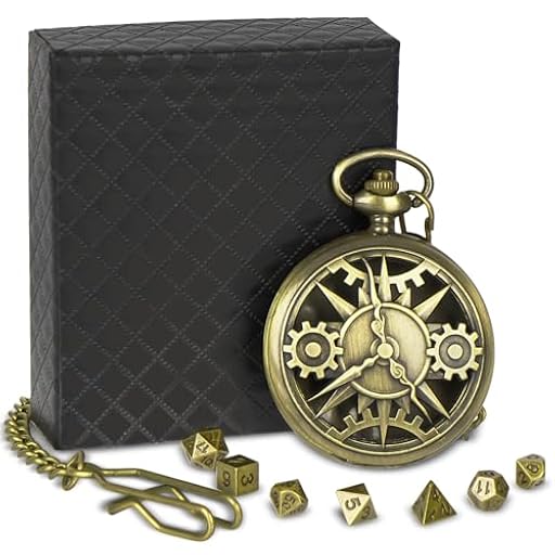 Suprbee Mini Juego de Dados DND, 7 Piezas de Metal Poliédrico con Carcasa de Reloj de Bolsillo Hueco Steampunk y Caja de Regalo | Ya disponible en tu tienda friki favorita! En mundofriki.es!