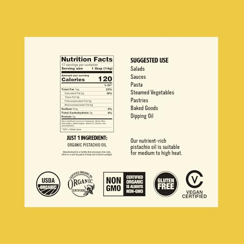 Nutrawbar Aceite Orgánico de Pistacho Prensado en Frío miniatura 2