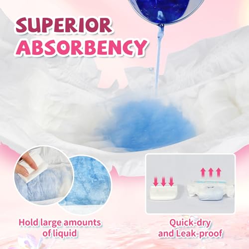 Image of Disposable Dog Diapers, Female Dog Diapers for Heat Cycle Protection, Super Absorbent & Adjustable, for Excitable Urination, Incontinence & Potty Training, Medium, 10 Count