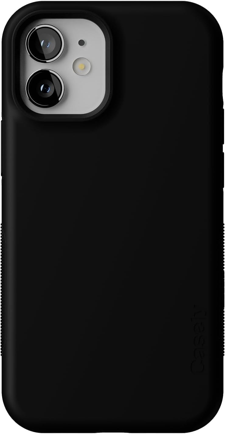 Casely iPhone 12 Mini Case | Black on Black | Bold Protective Design | Compatible with MagSafe
