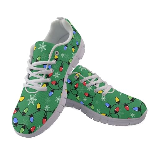 Image of GIFTPUZZ Mens Lace Up Athletic Trainers Running Sneakers Wedge Breathable Gym Lightweight Sports Tennis Shoes