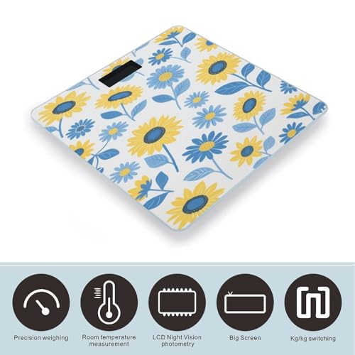 Báscula digital de baño Sunflower & Blue Daisy miniatura 3