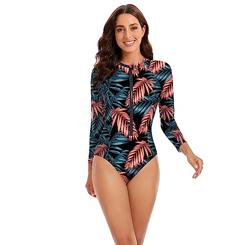 Maillot de bain de sport manches longues protection et zip ajustable pour surf