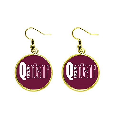 Pendientes de Qatar dorados con gota larga joyeria elegante para mujer