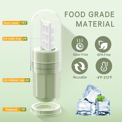 Bandeja para cubos de hielo con tapa verde VOSIGREEN miniatura 4