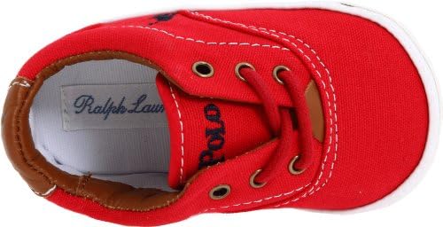Ralph Lauren Layette Vaughn Crib Shoe (Infant/Toddler),Red Canvas,0 M US Infant | Image 4