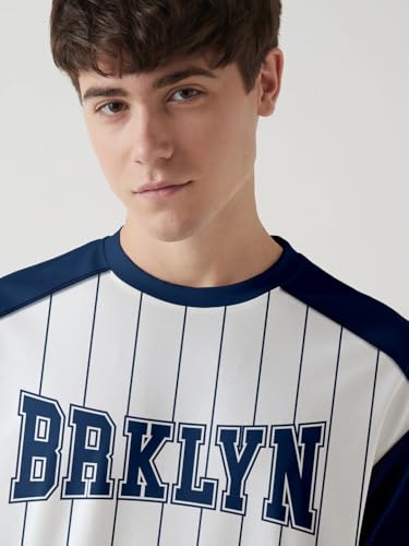 Image of crazymonk Brooklyn Printed Graphic Oversized T-Shirt - Multi Color