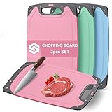 Photo Gallery tagliere in plastica, set di 3 taglieri cucina professionale, senza bpa, con scanalatura del succo e manico, tagliere da cucina antiscivolo facile da pulire e antibatterico per verdure, frutta,carne Photo Gallery tagliere in plastica, set di 3 taglieri cucina professionale, senza bpa, con scanalatura del succo e manico, tagliere da cucina antiscivolo facile da pulire e antibatterico per verdure, frutta,carne