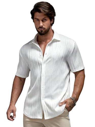 Image of DHRUVI TRENDZ Shirt for Men | Mens Casual Shirt | Men Stylish Shirt | Men Textured Shirt | Men's Regular Fit | Men Formal Shirt | Men's Solid Slim Fit