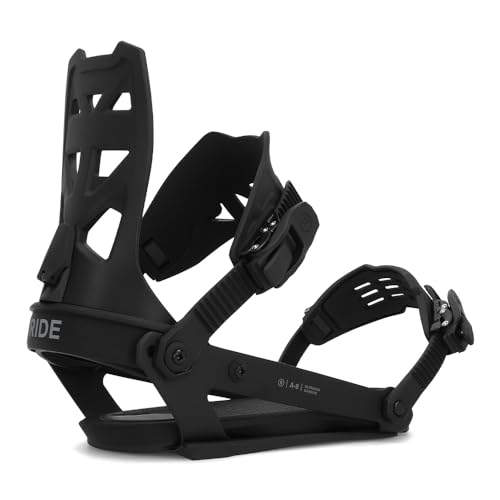 Ride A-8 Mens Snowboard Bindings, M, Black