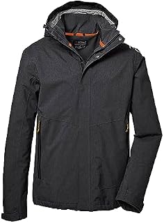 killtec Herren Funktionsjacke/Outdoorjacke mit abzippbarer Kapuze KOS 53 MN JCKT, dunkelanthra, M, 41333-000